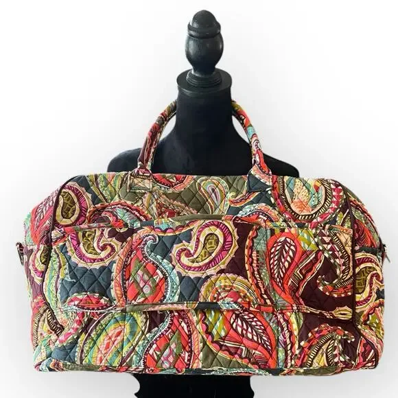 Vera Bradley Quilted Fabric Weekender Bag in Retired Pattern Heirloom Paisley - Picture 2 of 15